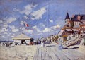 The Boardwalk On The Beach At Trouville - Claude Oscar Monet