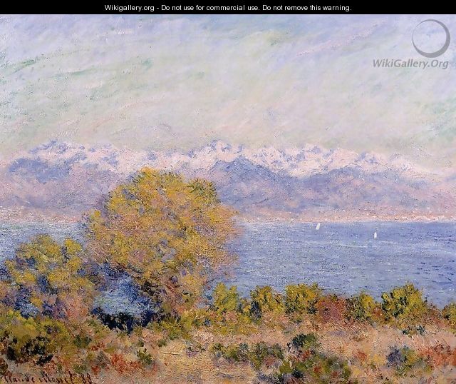 The Alps Seen From Cap D Antibes - Claude Oscar Monet