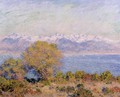 The Alps Seen From Cap D Antibes - Claude Oscar Monet