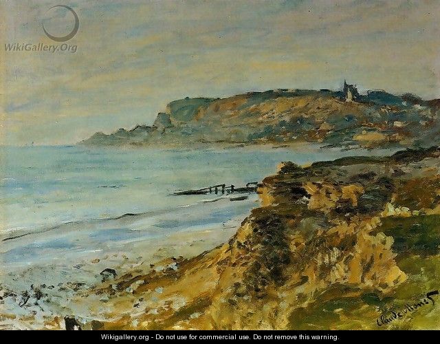 The Cliff At Sainte Adresse - Claude Oscar Monet