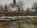 The Church At Vetheuil Snow - Claude Oscar Monet