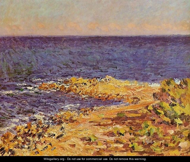 The Meditarranean At Antibes - Claude Oscar Monet