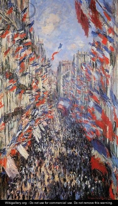 The Rue Montorgeuil 30th Of June 1878 - Claude Oscar Monet