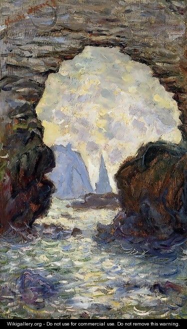 The Rock Needle Seen Through The Porte D Aumont - Claude Oscar Monet
