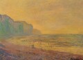 Low Tide At Pourville Misty Weather - Claude Oscar Monet