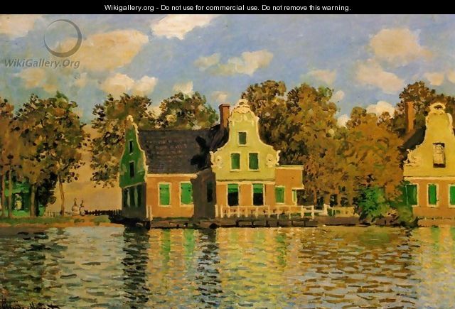 Houses On The Zaan River At Zaandam - Claude Oscar Monet
