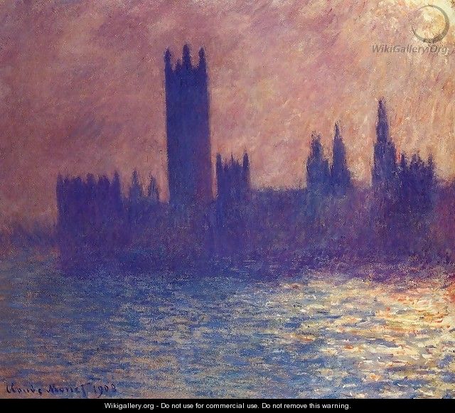 Houses Of Parlilament Sunlight Effect - Claude Oscar Monet