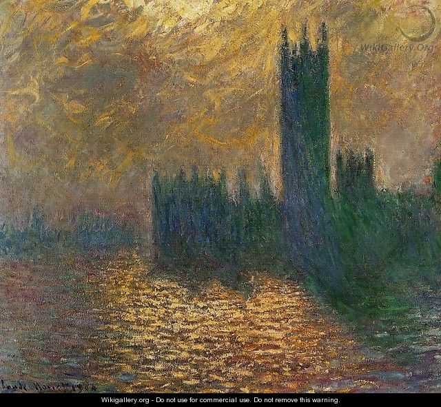 Houses Of Parliament Stormy Sky - Claude Oscar Monet
