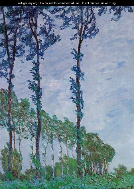 Poplars Wind Effect - Claude Oscar Monet