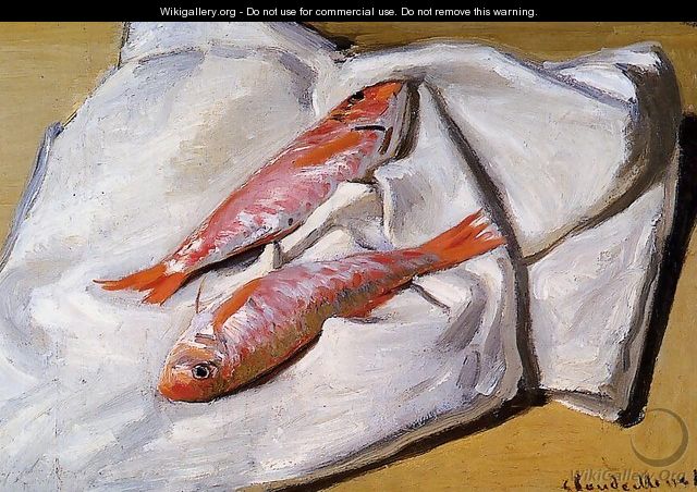 Still Life Red Mullets - Claude Oscar Monet