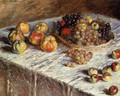 Still Life Apples And Grapes - Claude Oscar Monet