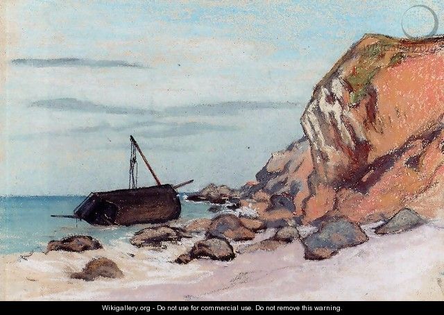 Saint Adresse Beached Sailboat - Claude Oscar Monet