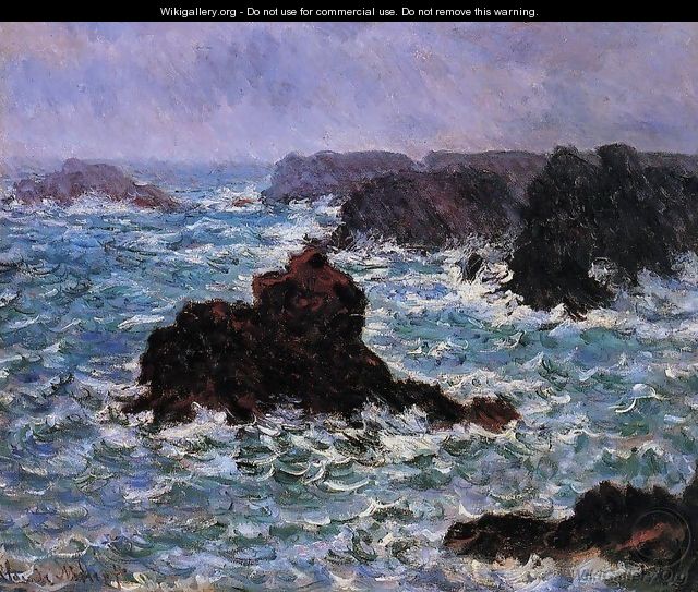 Belle Ile Rain Effect - Claude Oscar Monet