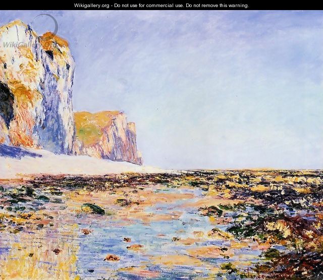 Beach And Cliffs At Pourville Morning Effect - Claude Oscar Monet