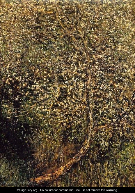 Apple Trees In Blossom By The Water - Claude Oscar Monet