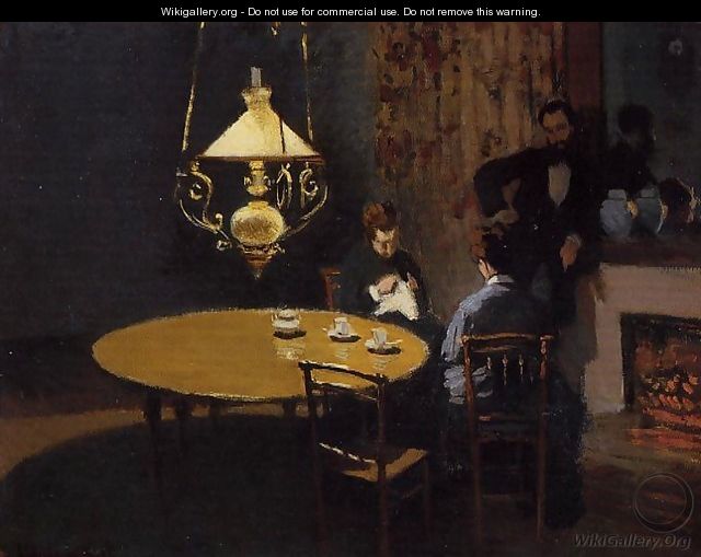 An Interior After Dinner - Claude Oscar Monet