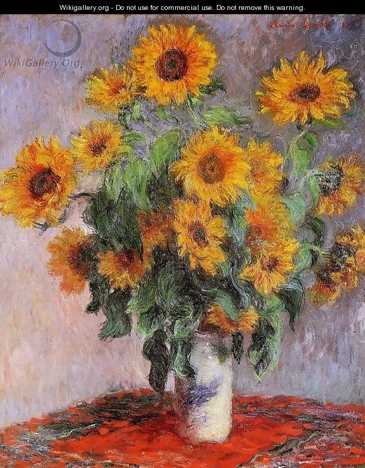 Bouquet Of Sunflowers - Claude Oscar Monet