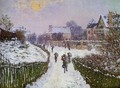 Boulevard St Denis Argenteuil Snow Effect - Claude Oscar Monet