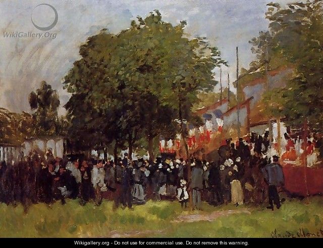 Fete At Argenteuil - Claude Oscar Monet