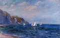 Cliffs And Sailboats At POurville - Claude Oscar Monet