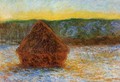 Grainstack Thaw Sunset - Claude Oscar Monet