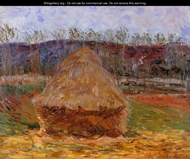 Grainstack At Giverny - Claude Oscar Monet