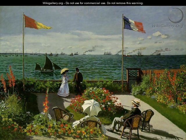 Garden At Sainte Adresse - Claude Oscar Monet
