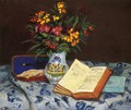 Still Life With Box With Blue Gloves - Armand Guillaumin