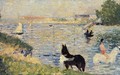 Horses In The Water - Georges Seurat