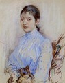 Young Woman In A Blue Blouse - Berthe Morisot