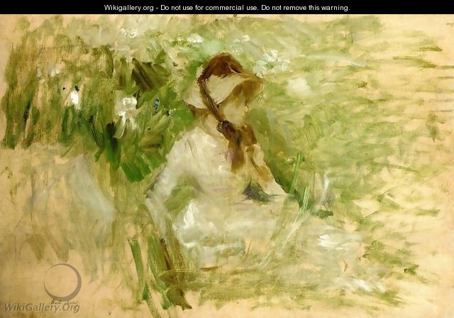 Young Woman Sitting On The Grass - Berthe Morisot