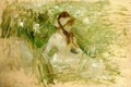 Young Woman Sitting On The Grass - Berthe Morisot