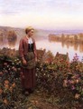 A Garden Above The Seine Rolleboise - Daniel Ridgway Knight