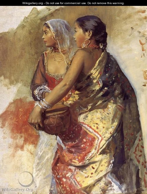 Sketch Two Nautch Girls - Edwin Lord Weeks