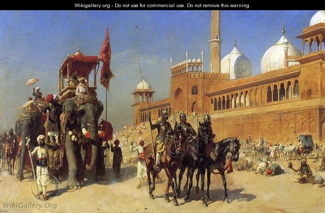 Great Mogul And His Court Returning From The Great Mosque At Delhi India - Edwin Lord Weeks