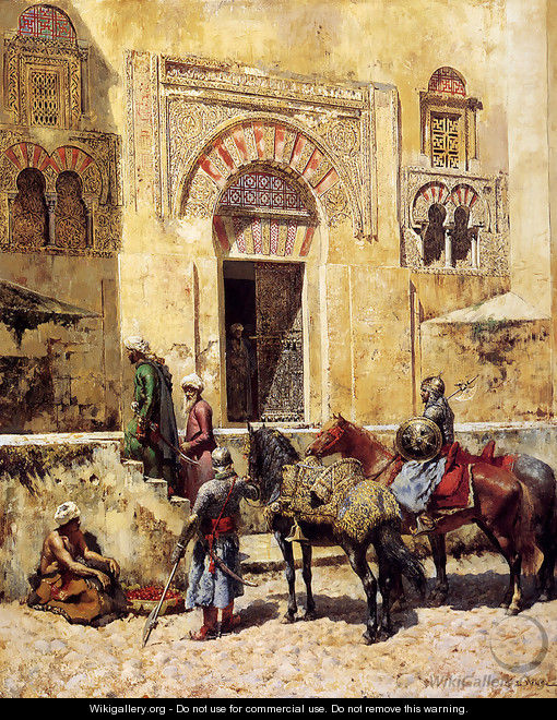 Entering The Mosque - Edwin Lord Weeks