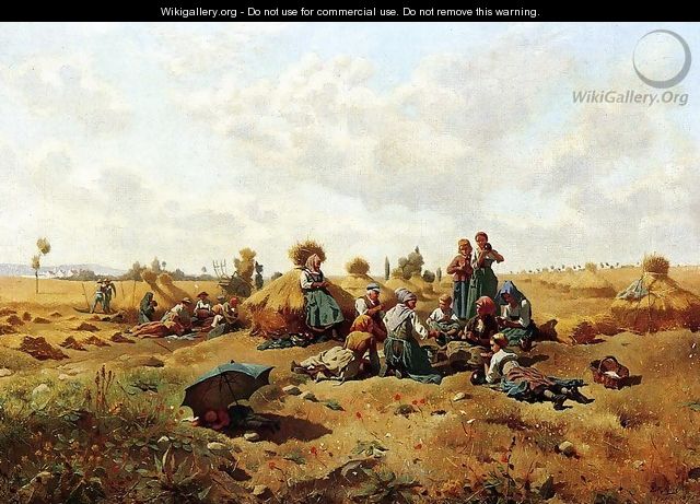 Resting Harvesters - Daniel Ridgway Knight