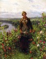 A Maid In Her Garden - Daniel Ridgway Knight