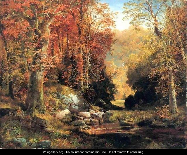 Cresheim Glen Wissahickon Autumn - Thomas Moran