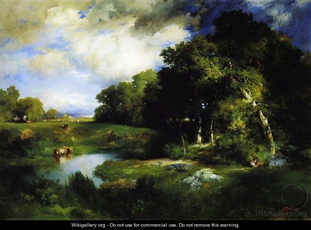 A Pastoral Landscape - Thomas Moran