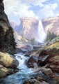 Waterfall In Yosemite - Thomas Moran