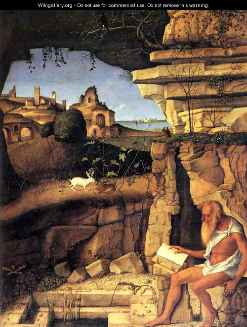 Saint Jerome Reading 1505 - Giovanni Bellini