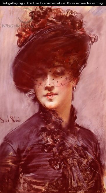 La Femme Au Chapeau Noir - Giovanni Boldini