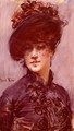 La Femme Au Chapeau Noir - Giovanni Boldini