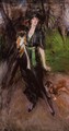 Portrait Of A Lady Lina Bilitis With Two Pekinese - Giovanni Boldini