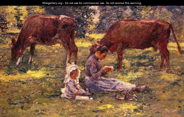 Watching The Cows - Theodore Robinson