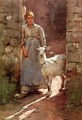 Girl With Goat - Theodore Robinson