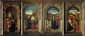 Polyptych Showing The Annunciation The Visitation The Adoration Of The Angels And The Adoration Of The Kings - Dieric the Elder Bouts