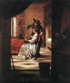 Couple with Parrot 1668 - Pieter De Hooch