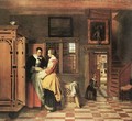 At the Linen Closet 1665 - Pieter De Hooch